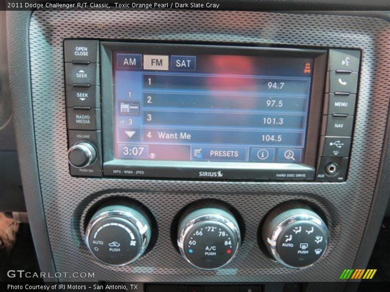 Toxic Orange Pearl / Dark Slate Gray 2011 Dodge Challenger R/T Classic