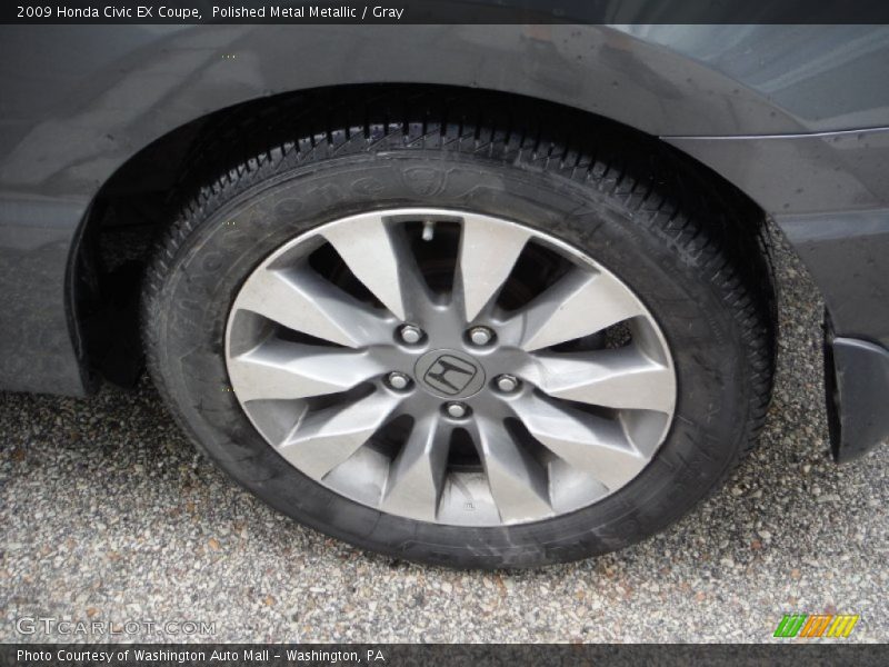 Polished Metal Metallic / Gray 2009 Honda Civic EX Coupe