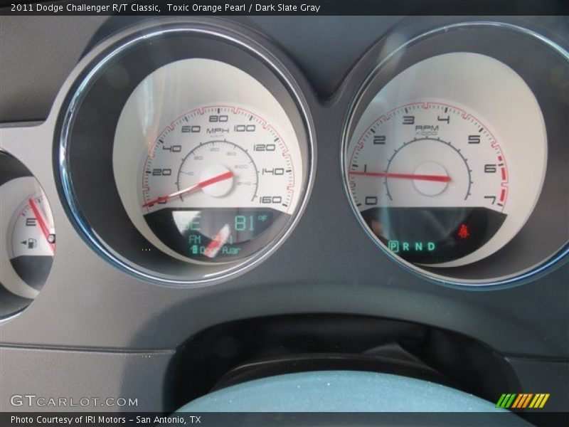 Toxic Orange Pearl / Dark Slate Gray 2011 Dodge Challenger R/T Classic