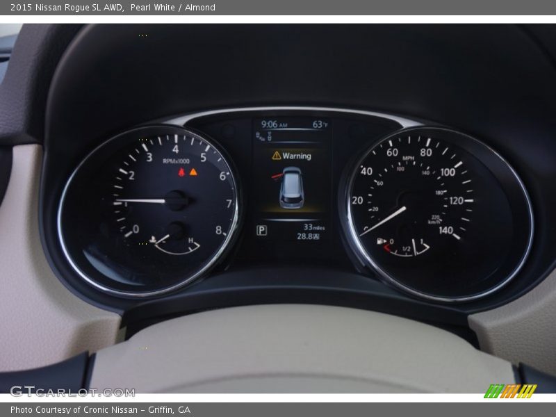 Pearl White / Almond 2015 Nissan Rogue SL AWD