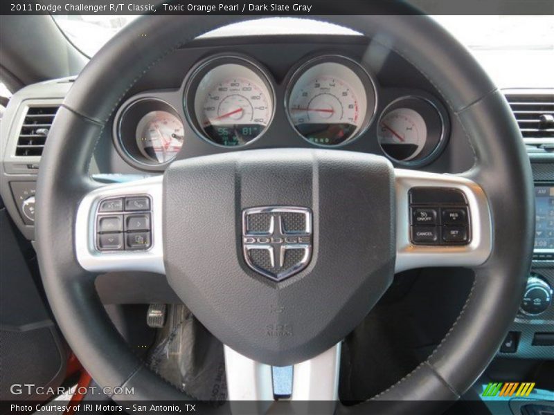 Toxic Orange Pearl / Dark Slate Gray 2011 Dodge Challenger R/T Classic