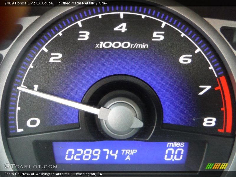 Polished Metal Metallic / Gray 2009 Honda Civic EX Coupe
