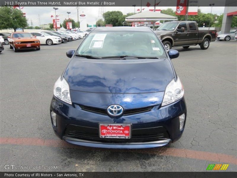 Nautical Blue Metallic / Bisque 2013 Toyota Prius Three Hybrid