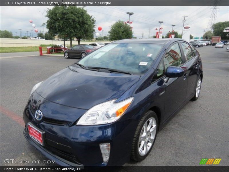 Nautical Blue Metallic / Bisque 2013 Toyota Prius Three Hybrid