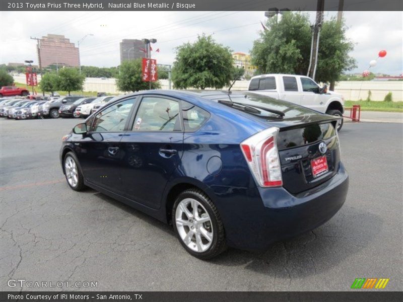 Nautical Blue Metallic / Bisque 2013 Toyota Prius Three Hybrid