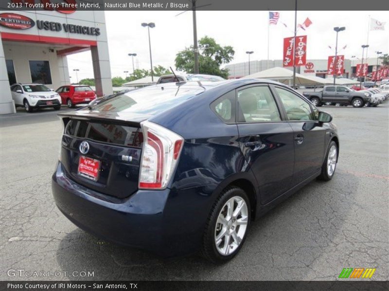 Nautical Blue Metallic / Bisque 2013 Toyota Prius Three Hybrid