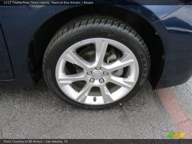 Nautical Blue Metallic / Bisque 2013 Toyota Prius Three Hybrid