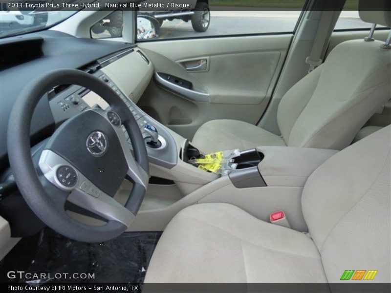 Nautical Blue Metallic / Bisque 2013 Toyota Prius Three Hybrid