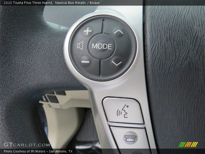 Nautical Blue Metallic / Bisque 2013 Toyota Prius Three Hybrid