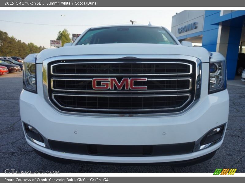 Summit White / Cocoa/Dune 2015 GMC Yukon SLT