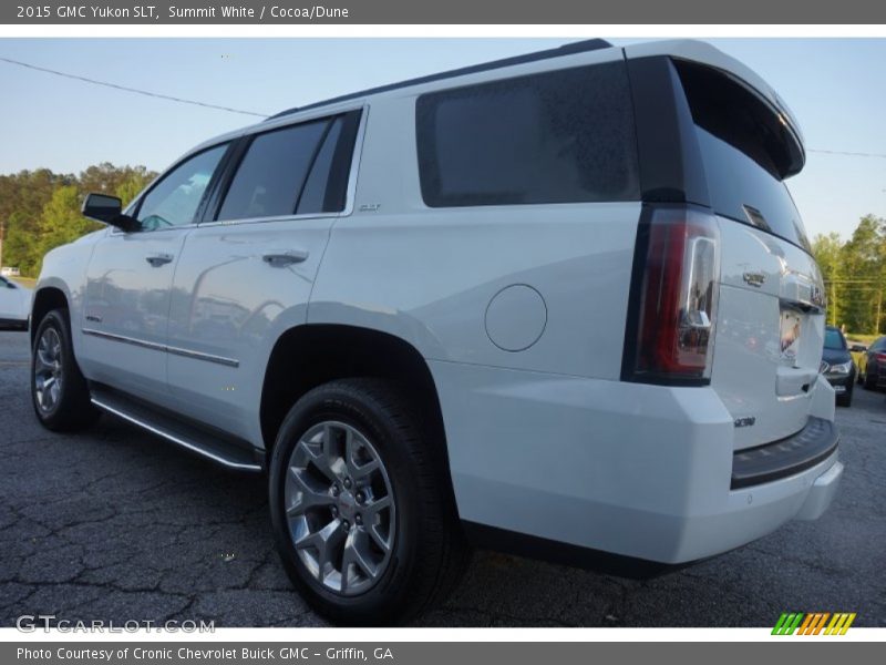 Summit White / Cocoa/Dune 2015 GMC Yukon SLT