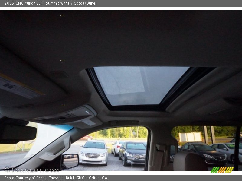 Summit White / Cocoa/Dune 2015 GMC Yukon SLT