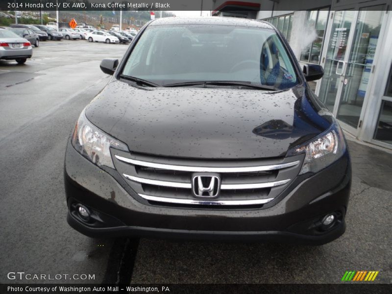 Kona Coffee Metallic / Black 2014 Honda CR-V EX AWD