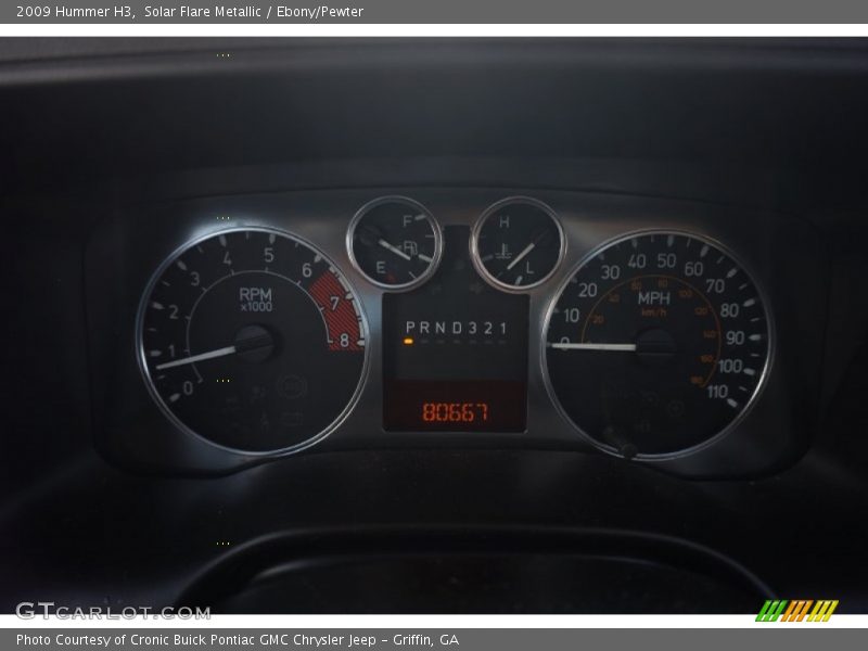 Solar Flare Metallic / Ebony/Pewter 2009 Hummer H3