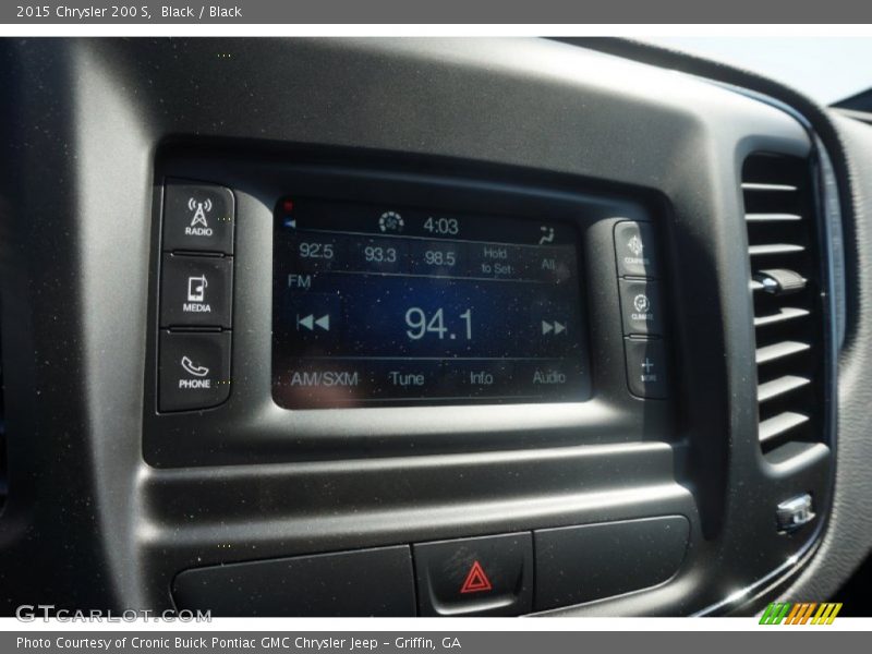 Black / Black 2015 Chrysler 200 S