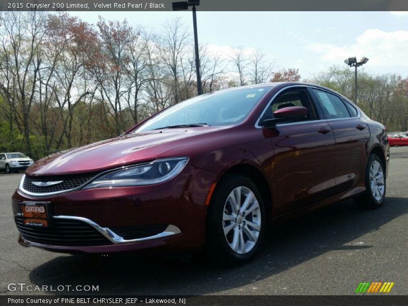 Velvet Red Pearl / Black 2015 Chrysler 200 Limited