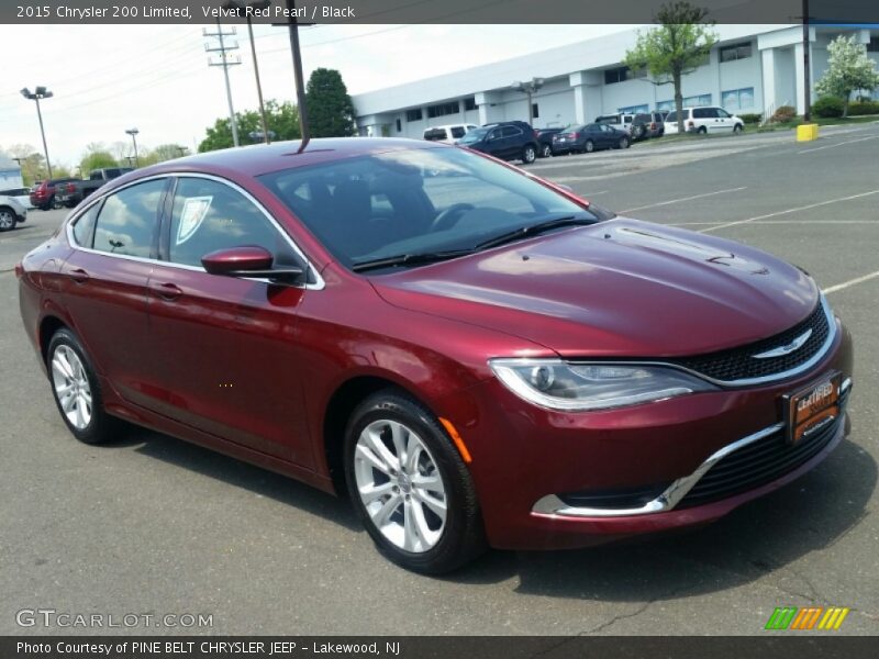 Velvet Red Pearl / Black 2015 Chrysler 200 Limited
