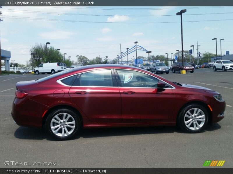 Velvet Red Pearl / Black 2015 Chrysler 200 Limited