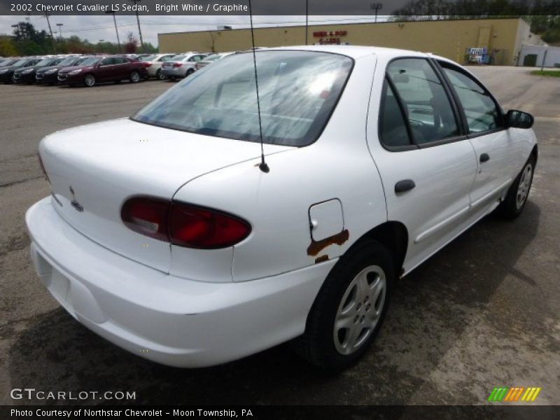 Bright White / Graphite 2002 Chevrolet Cavalier LS Sedan