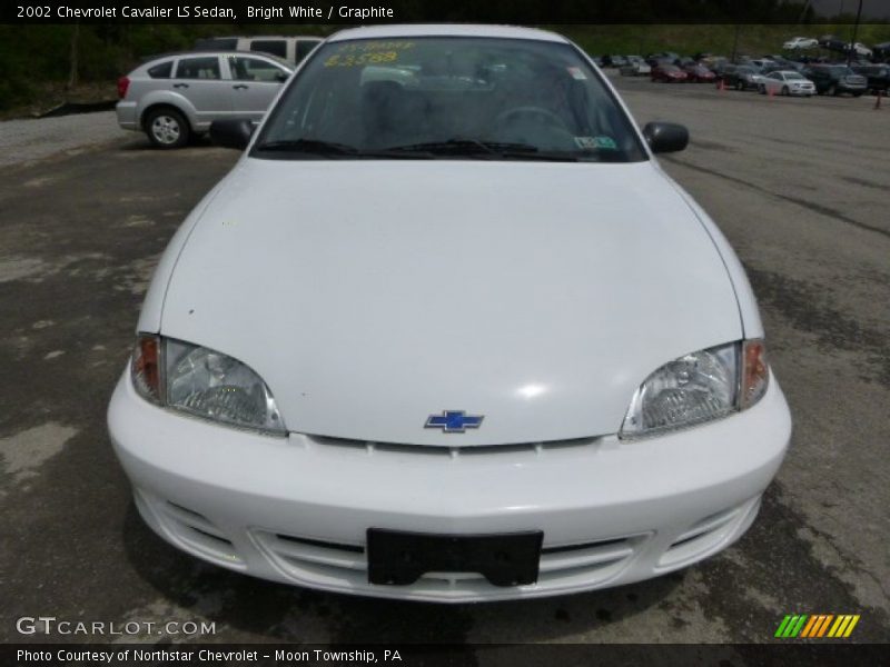 Bright White / Graphite 2002 Chevrolet Cavalier LS Sedan