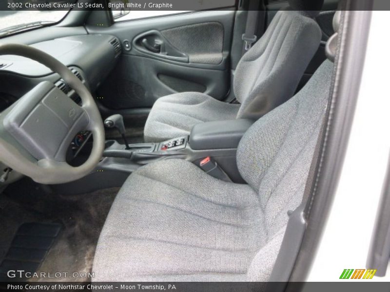 Bright White / Graphite 2002 Chevrolet Cavalier LS Sedan