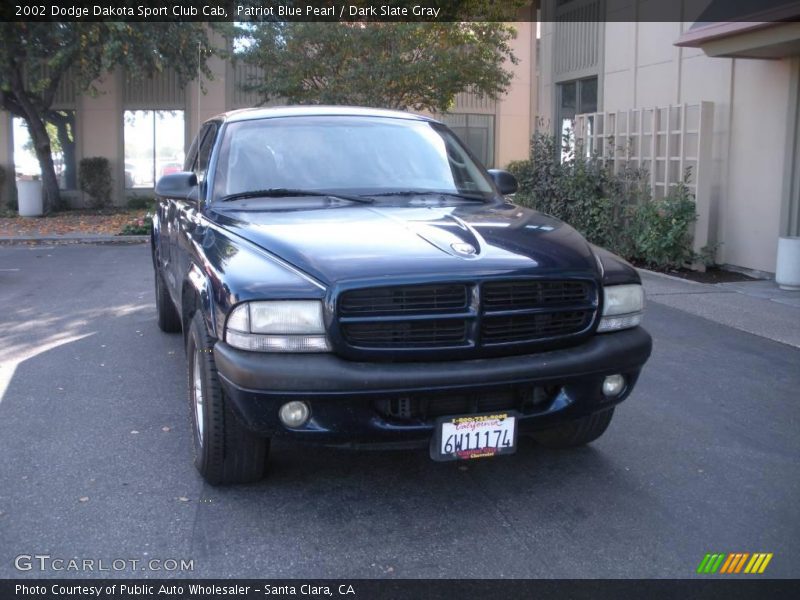 Patriot Blue Pearl / Dark Slate Gray 2002 Dodge Dakota Sport Club Cab