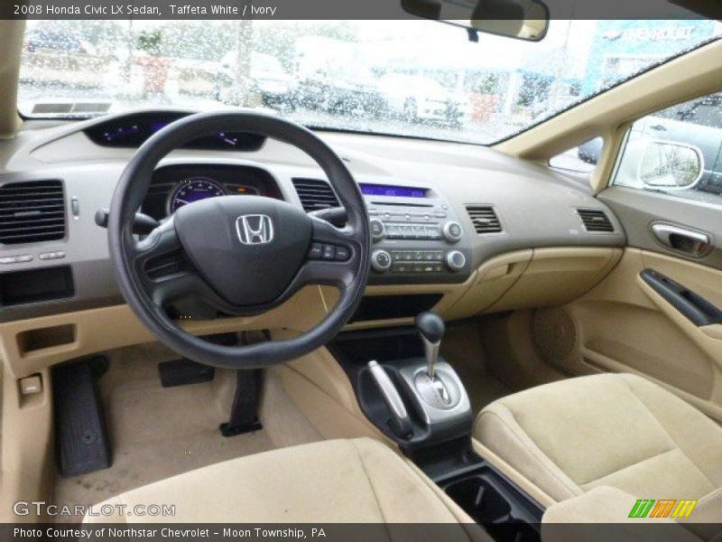  2008 Civic LX Sedan Ivory Interior
