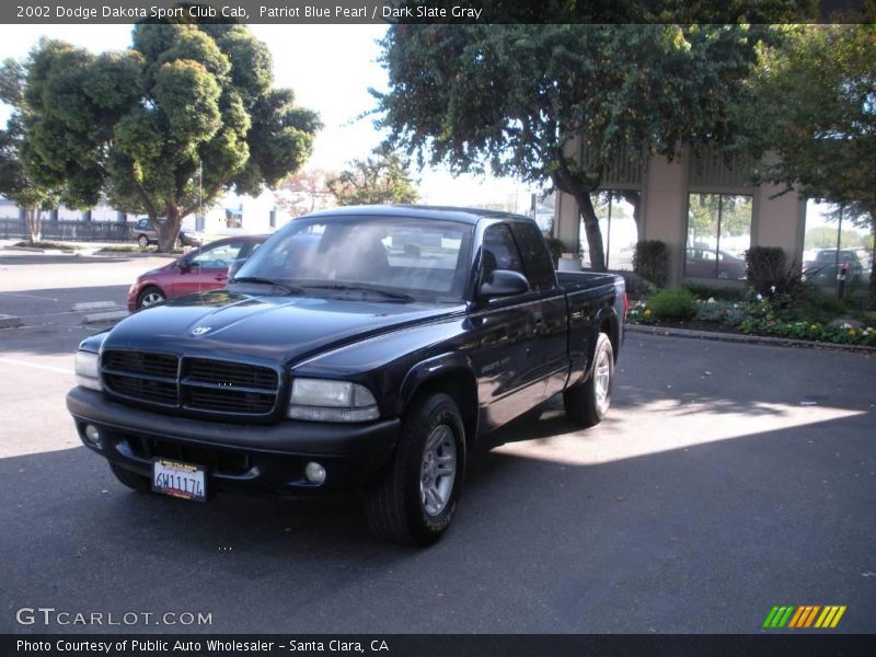 Patriot Blue Pearl / Dark Slate Gray 2002 Dodge Dakota Sport Club Cab