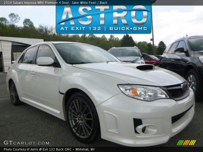 Satin White Pearl / Black 2014 Subaru Impreza WRX Premium 4 Door
