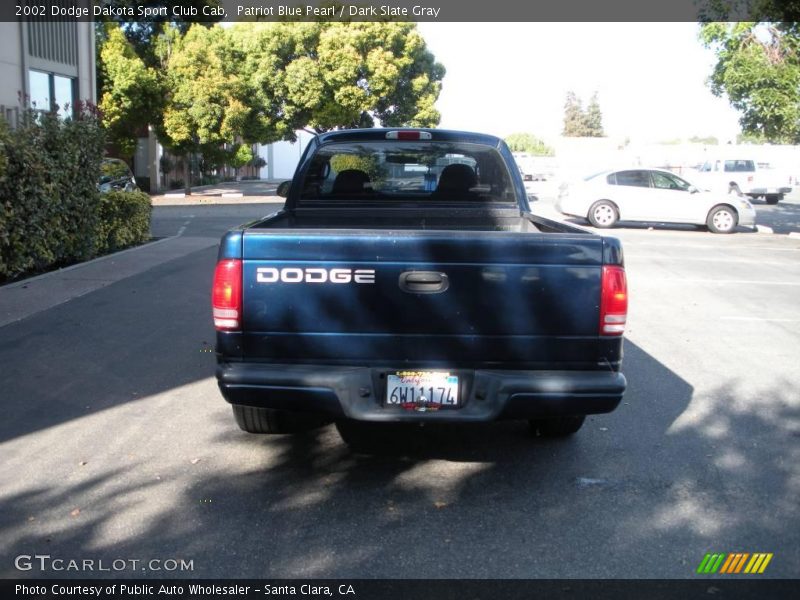 Patriot Blue Pearl / Dark Slate Gray 2002 Dodge Dakota Sport Club Cab