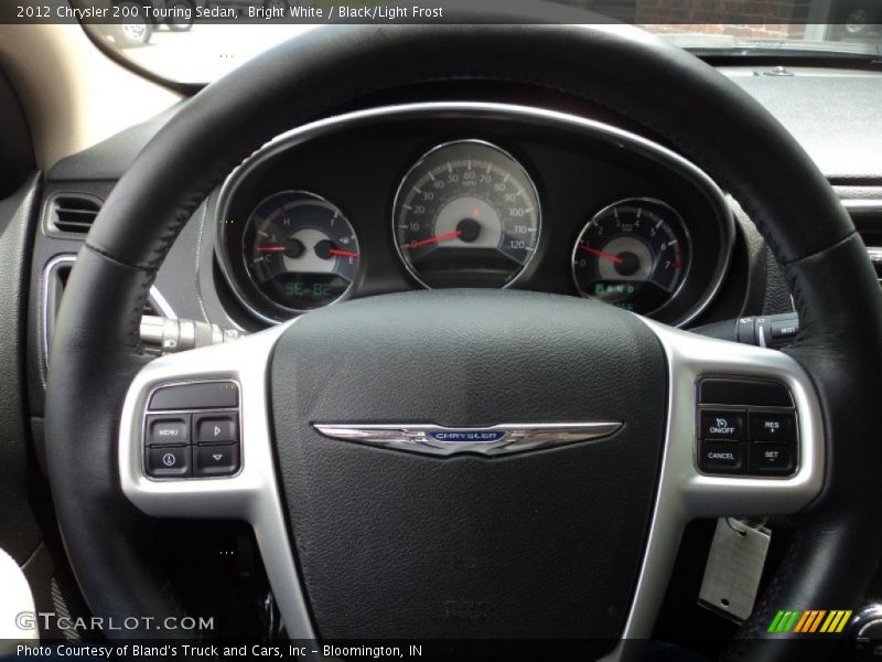 Bright White / Black/Light Frost 2012 Chrysler 200 Touring Sedan