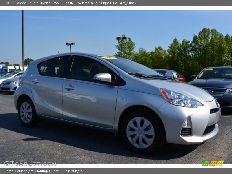 Classic Silver Metallic / Light Blue Gray/Black 2013 Toyota Prius c Hybrid Two