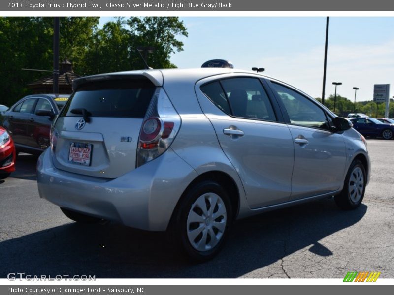 Classic Silver Metallic / Light Blue Gray/Black 2013 Toyota Prius c Hybrid Two