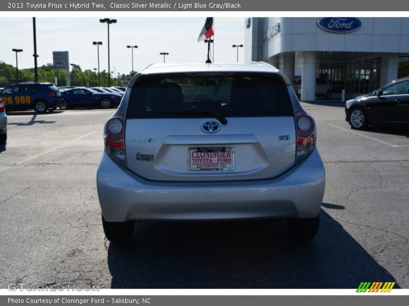 Classic Silver Metallic / Light Blue Gray/Black 2013 Toyota Prius c Hybrid Two