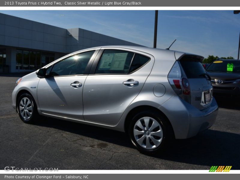 Classic Silver Metallic / Light Blue Gray/Black 2013 Toyota Prius c Hybrid Two