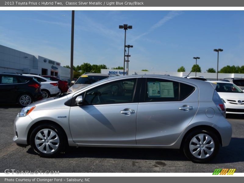 Classic Silver Metallic / Light Blue Gray/Black 2013 Toyota Prius c Hybrid Two
