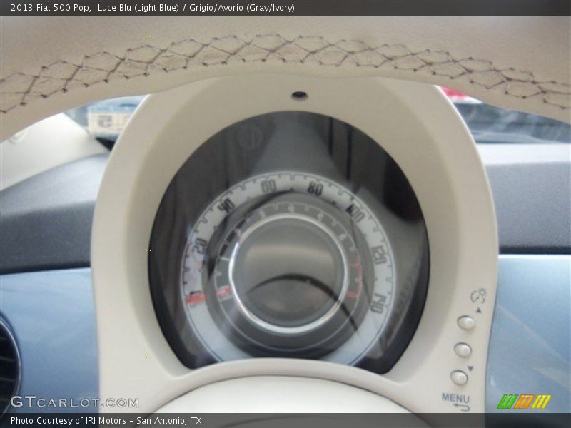 Luce Blu (Light Blue) / Grigio/Avorio (Gray/Ivory) 2013 Fiat 500 Pop