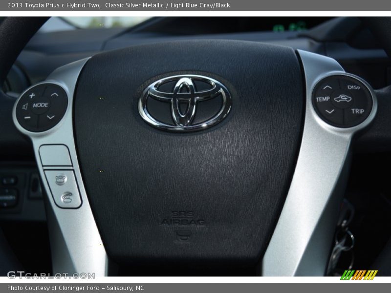 Classic Silver Metallic / Light Blue Gray/Black 2013 Toyota Prius c Hybrid Two