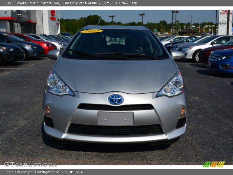 Classic Silver Metallic / Light Blue Gray/Black 2013 Toyota Prius c Hybrid Two