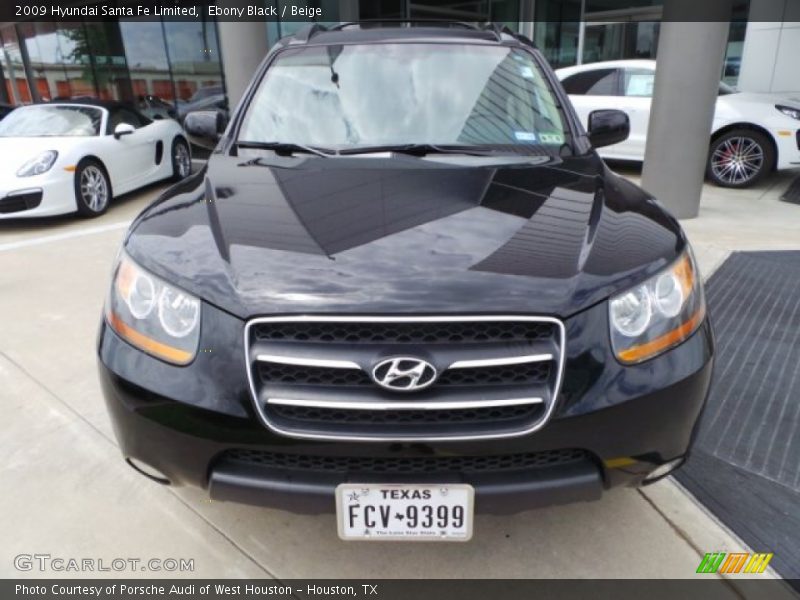 Ebony Black / Beige 2009 Hyundai Santa Fe Limited