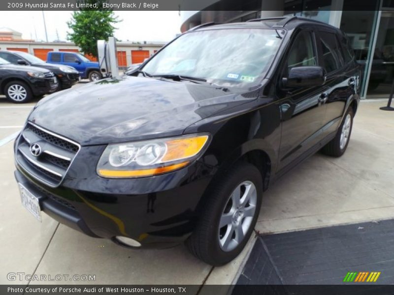 Ebony Black / Beige 2009 Hyundai Santa Fe Limited