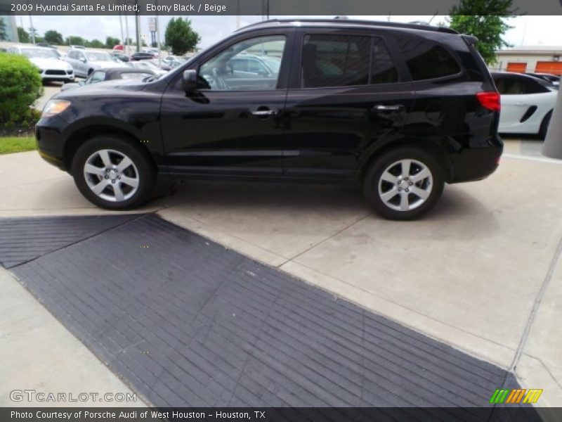 Ebony Black / Beige 2009 Hyundai Santa Fe Limited