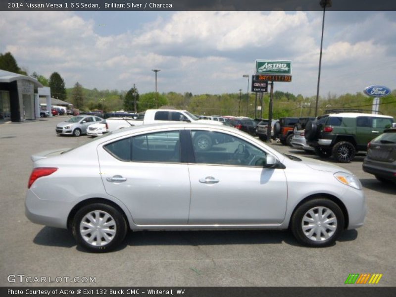 Brilliant Silver / Charcoal 2014 Nissan Versa 1.6 S Sedan