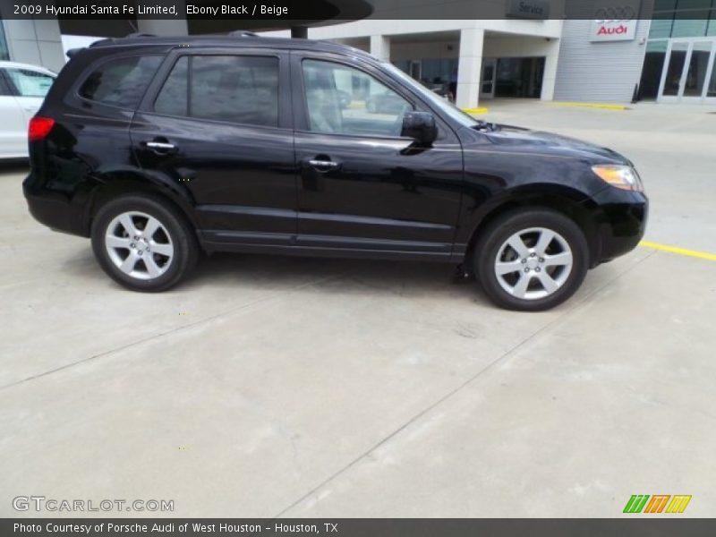 Ebony Black / Beige 2009 Hyundai Santa Fe Limited
