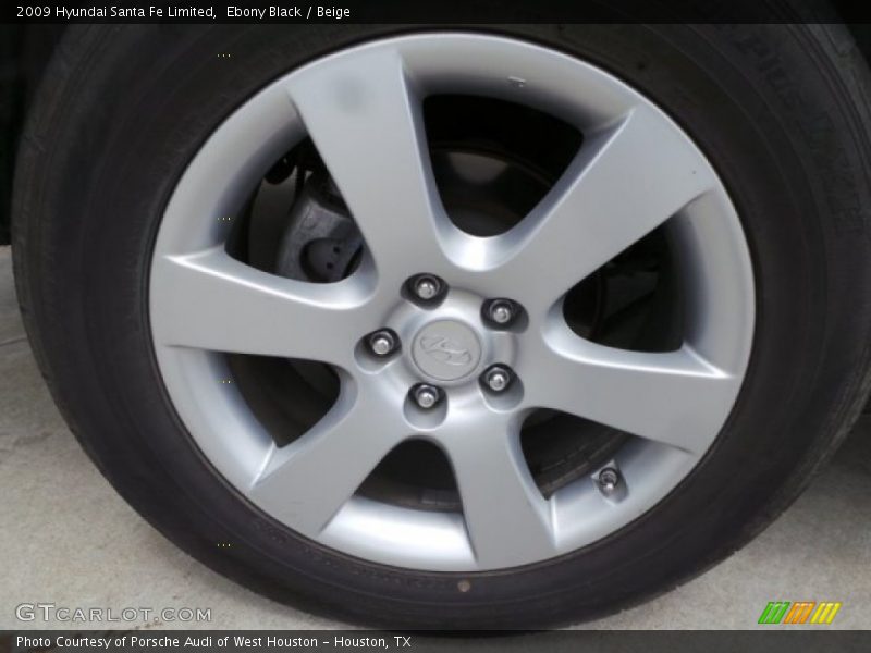 Ebony Black / Beige 2009 Hyundai Santa Fe Limited