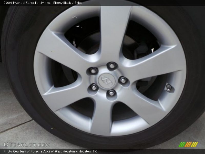 Ebony Black / Beige 2009 Hyundai Santa Fe Limited