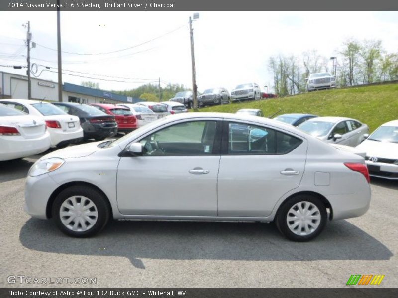 Brilliant Silver / Charcoal 2014 Nissan Versa 1.6 S Sedan