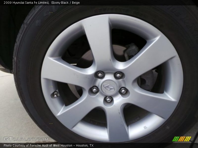 Ebony Black / Beige 2009 Hyundai Santa Fe Limited
