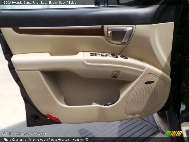Ebony Black / Beige 2009 Hyundai Santa Fe Limited