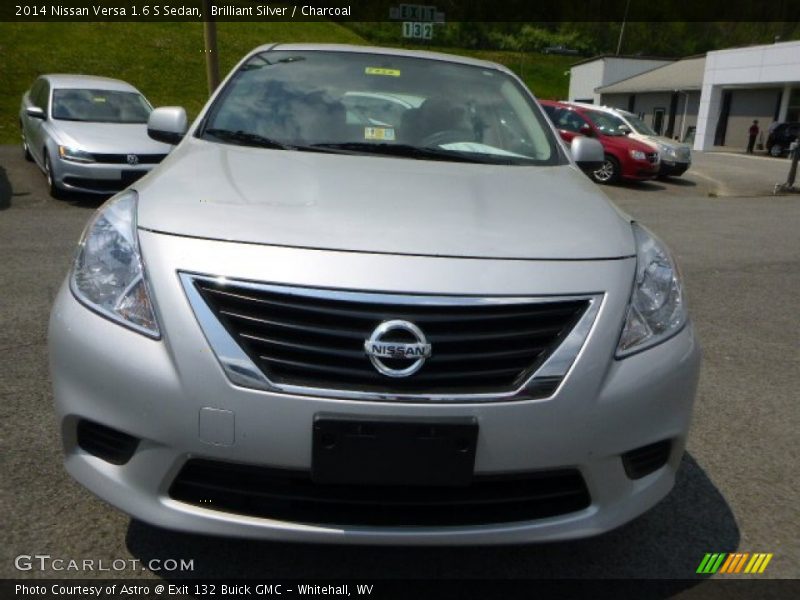 Brilliant Silver / Charcoal 2014 Nissan Versa 1.6 S Sedan